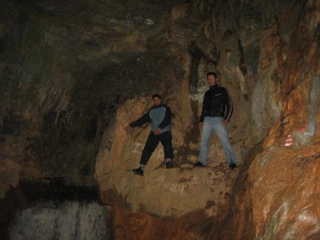 my and yassin in the cave